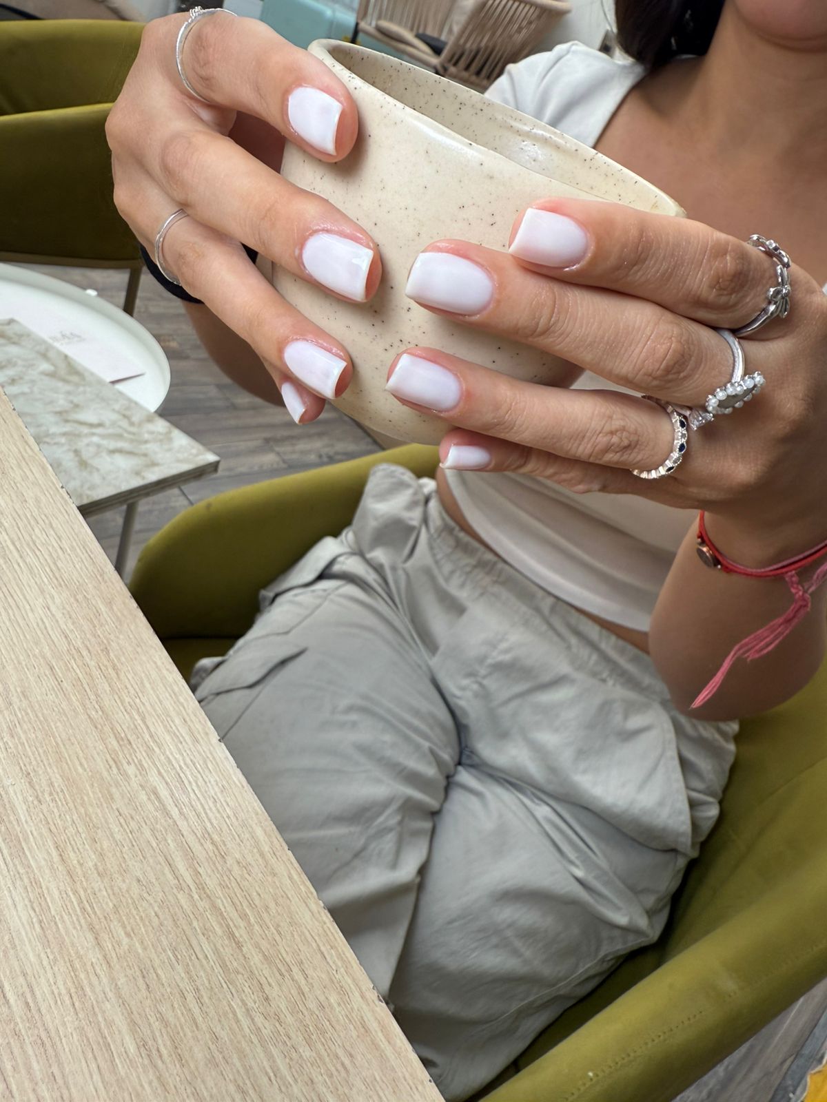Uñas french blanco - manicure clásico Guadalajara